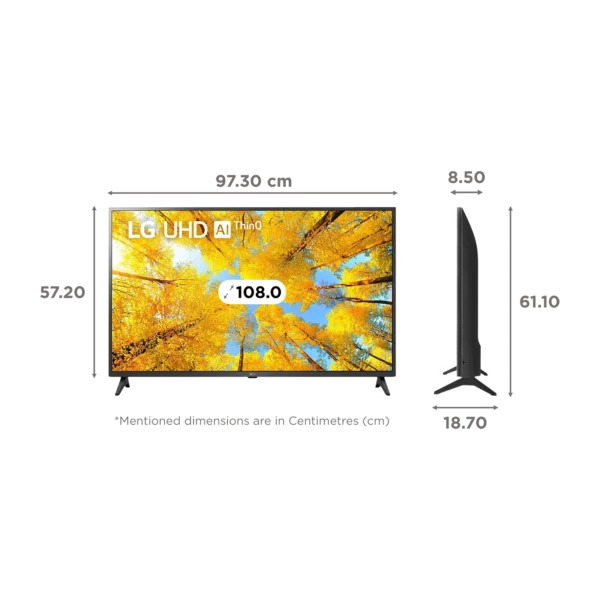 LG UQ7500 43 Inch 4K Ultra HD LED TV - Image 4